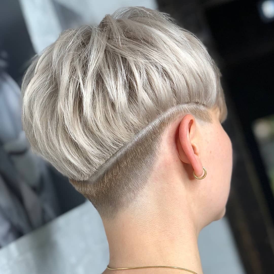 Silver Sophistication with a Shaved Nape