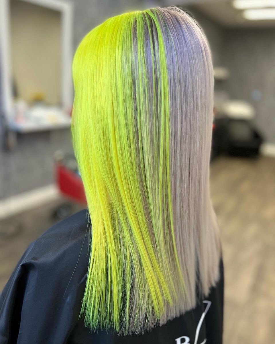 Pastel Green and Blonde Fusion