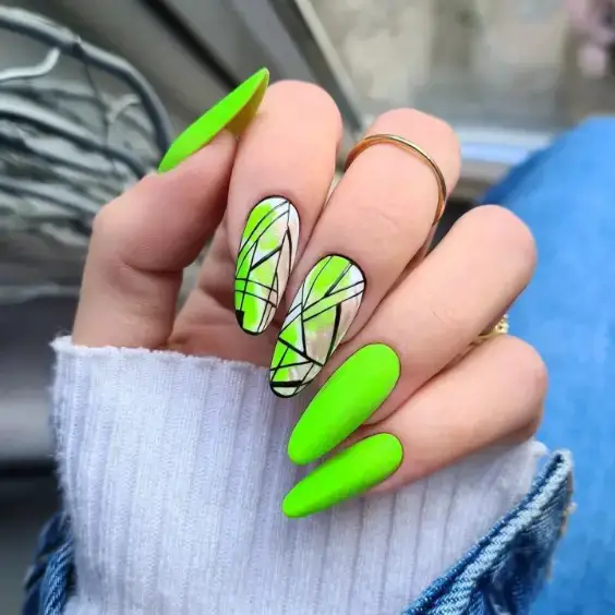 Neon Green and Black Design