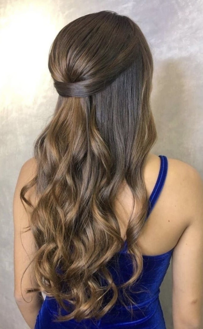 Elegant Half-Up Cascade