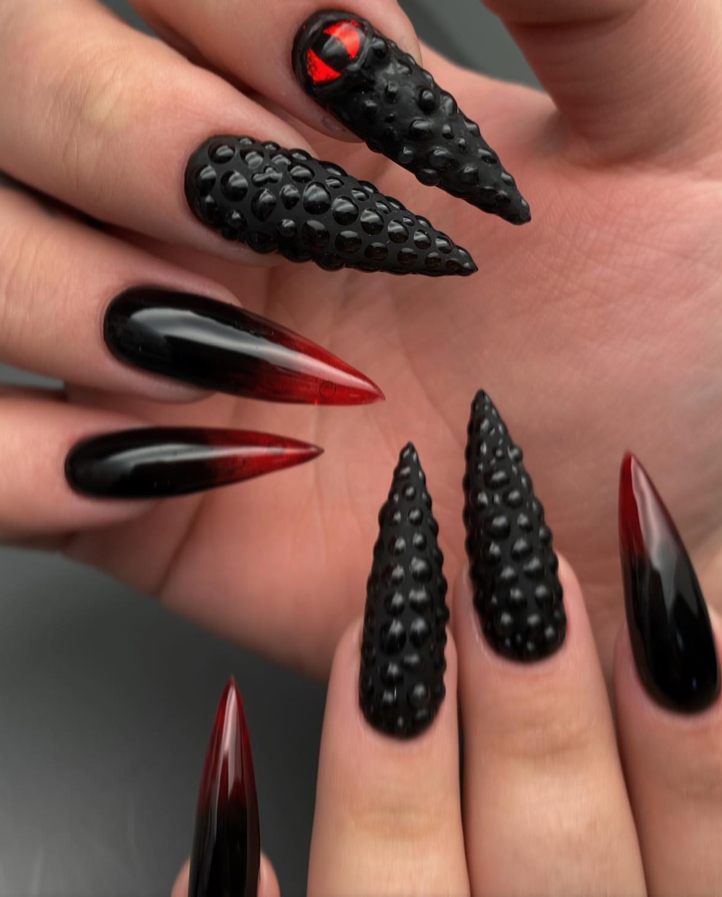 Textured Black and Red