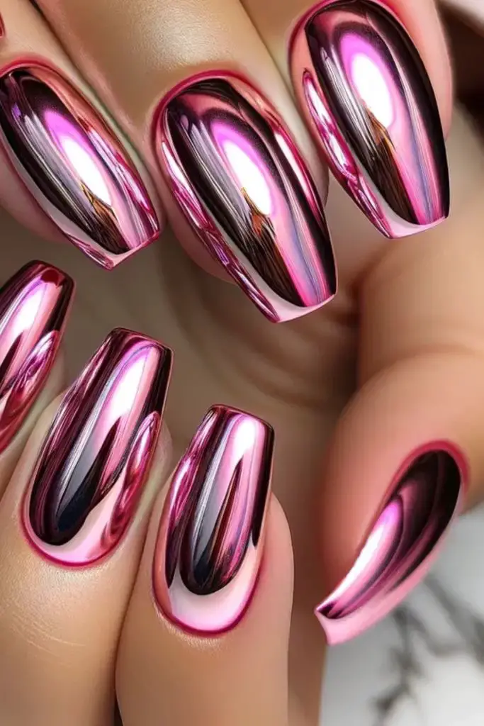 Magnetic Reflections: The Mesmerizing Barbie Pink Swirl