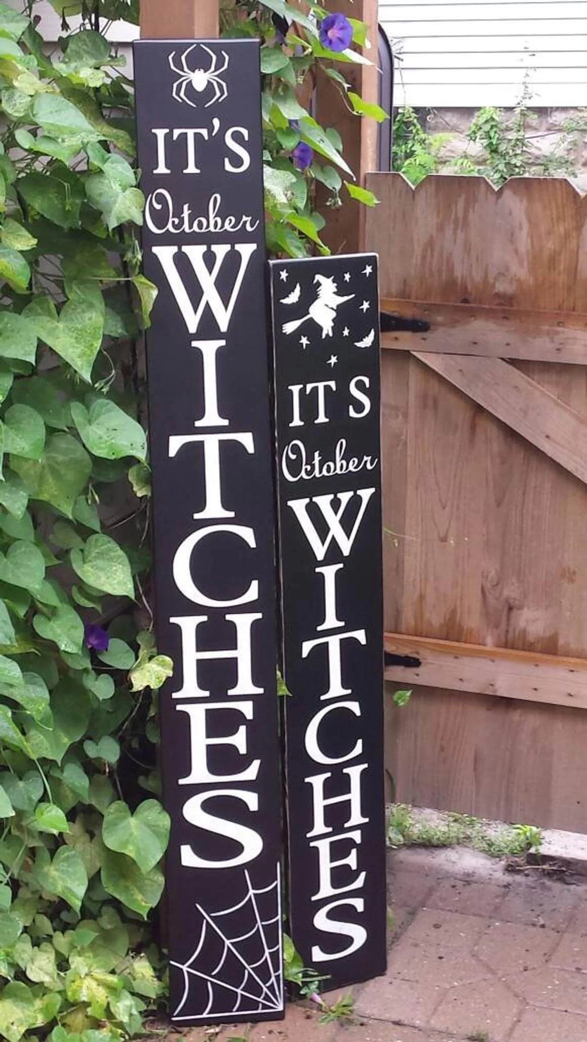 “Witches” Standup Spider Sign Set