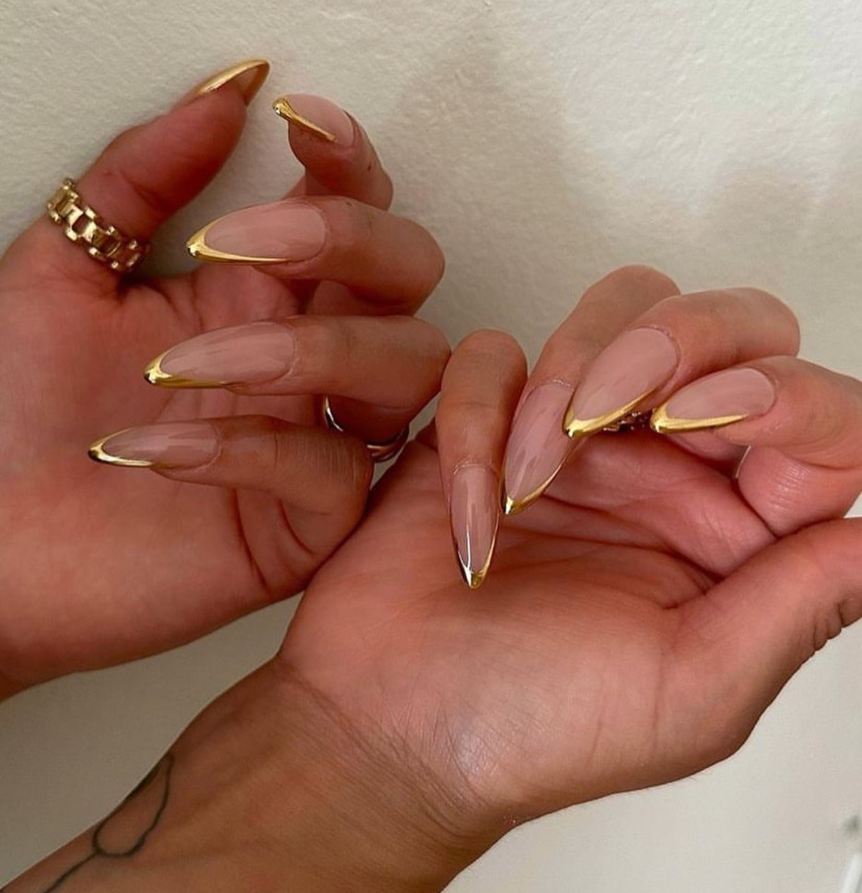 Minimalist Chic: Sleek Gold Tips