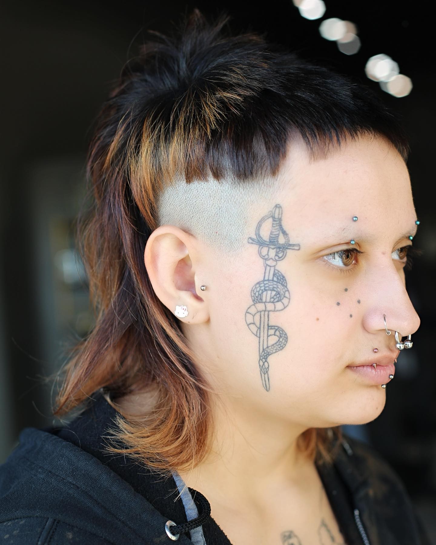 Undercut Mullet with Sharp Edges