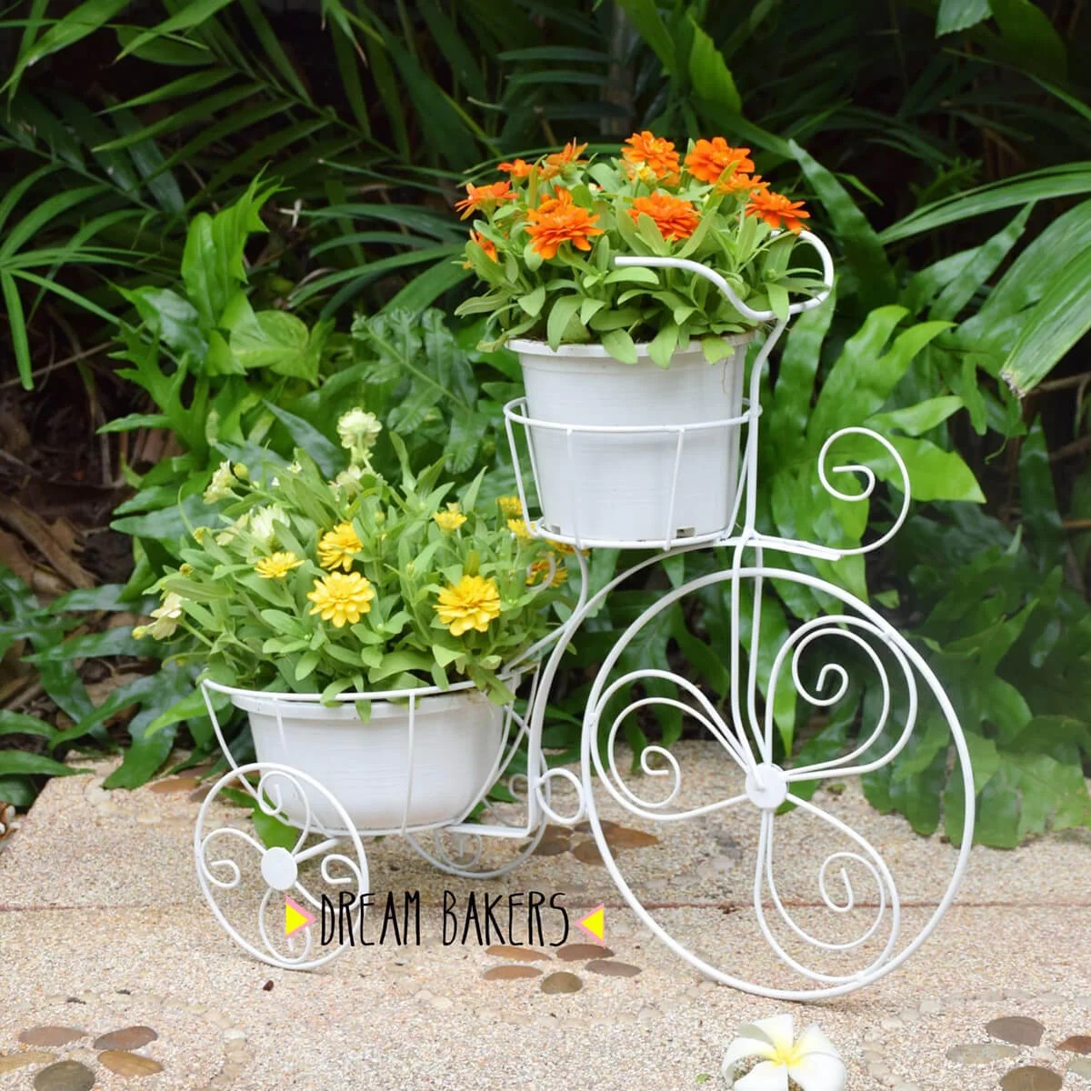 Adorable Vintage Metal Bicycle Planter