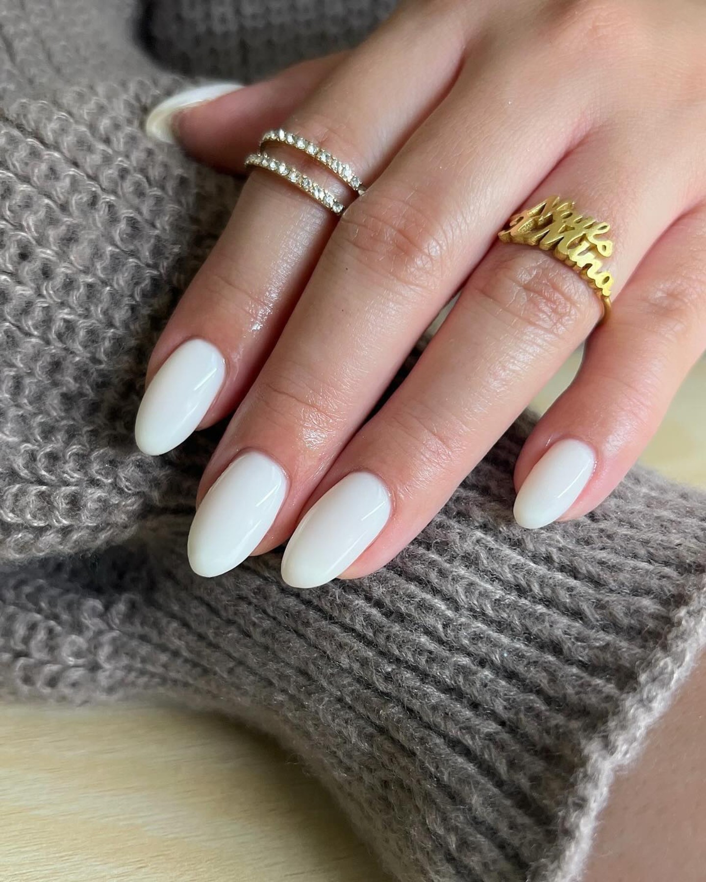 Simple and Elegant White Nails