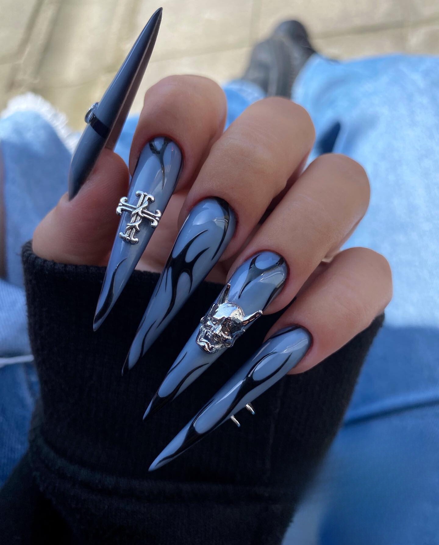 Gothic Blue Flames