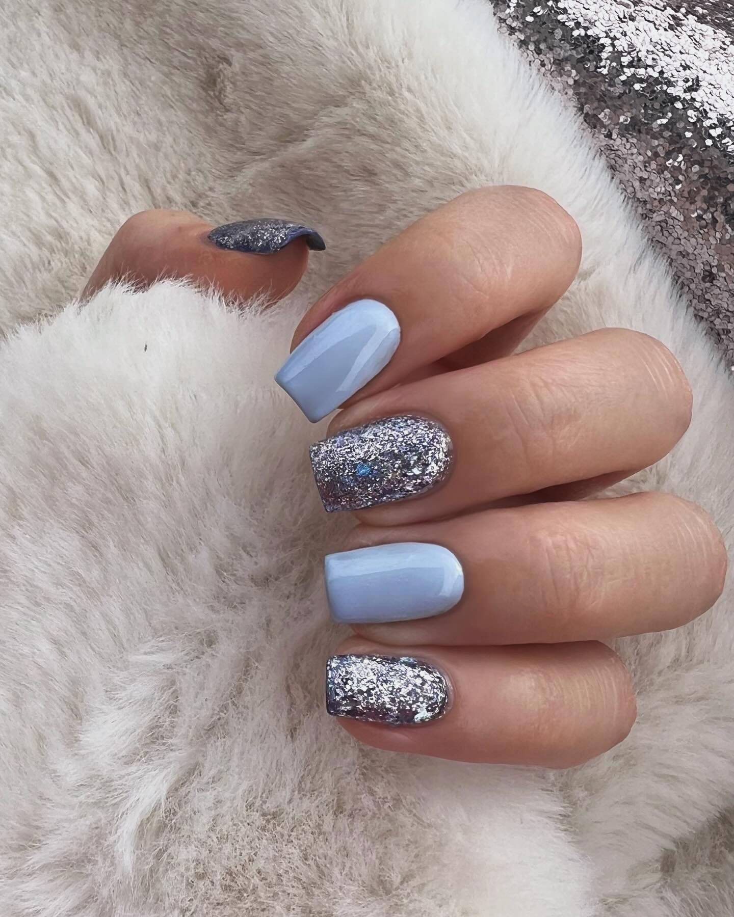 Glittering Ice Blue