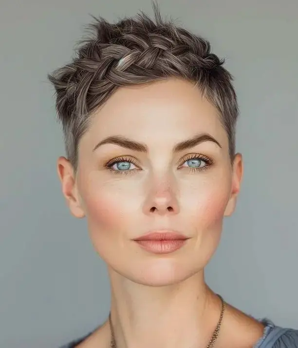 Modern Pixie with Braided Detail