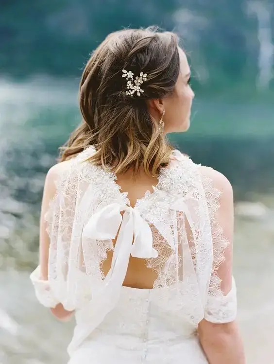 Enchanted Low Bun with Floral Beauty