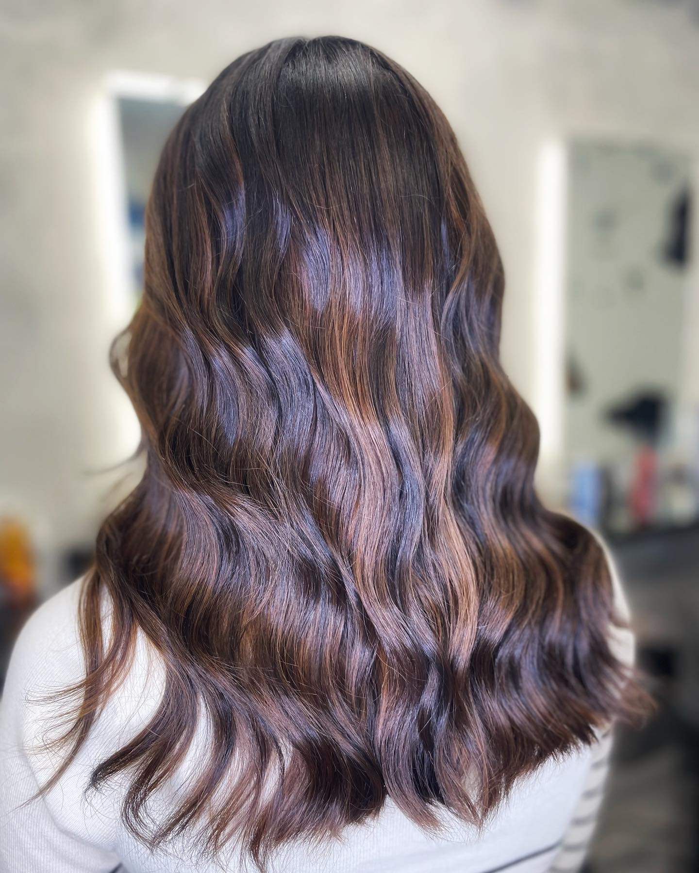 Ash Brown Balayage Waves