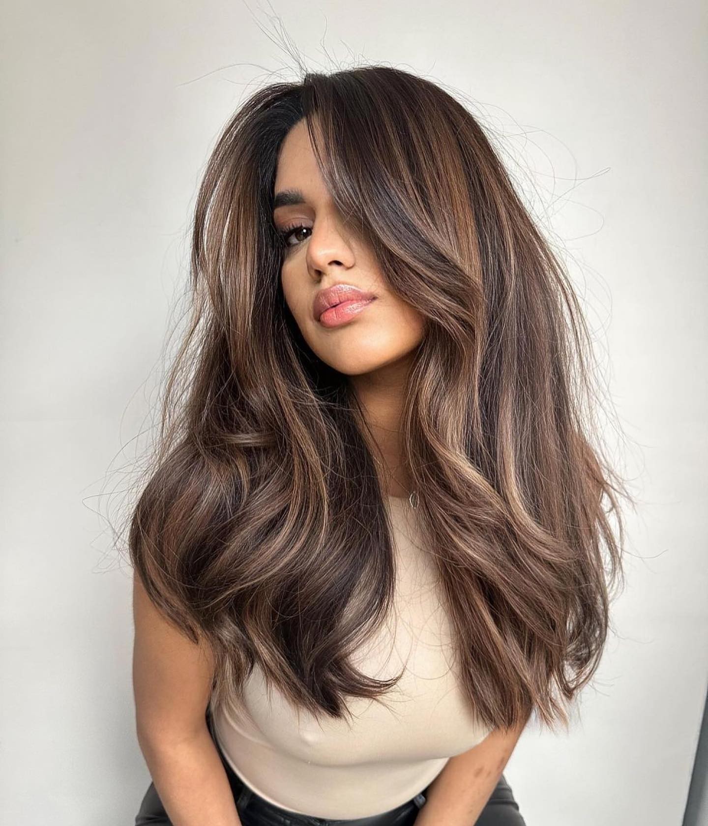 Luxurious Waves: Rich Chocolate Tones