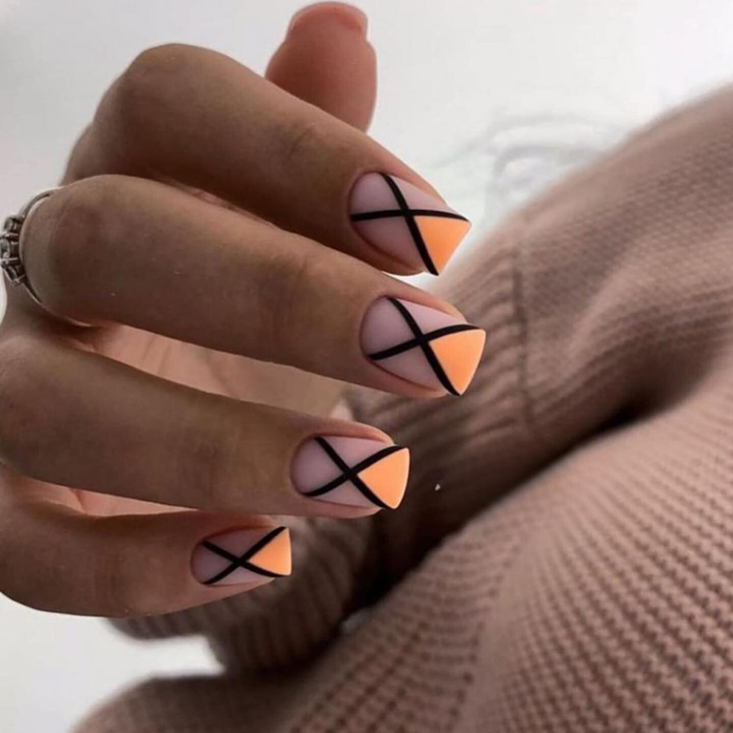 Geometric Chic in Sunset Shades