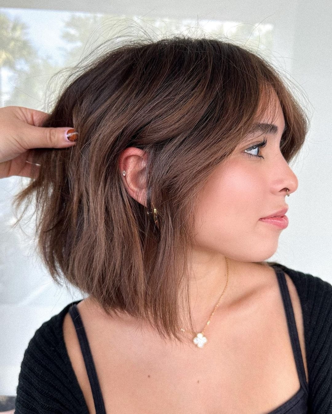 The Sleek and Chic Brunette Bob