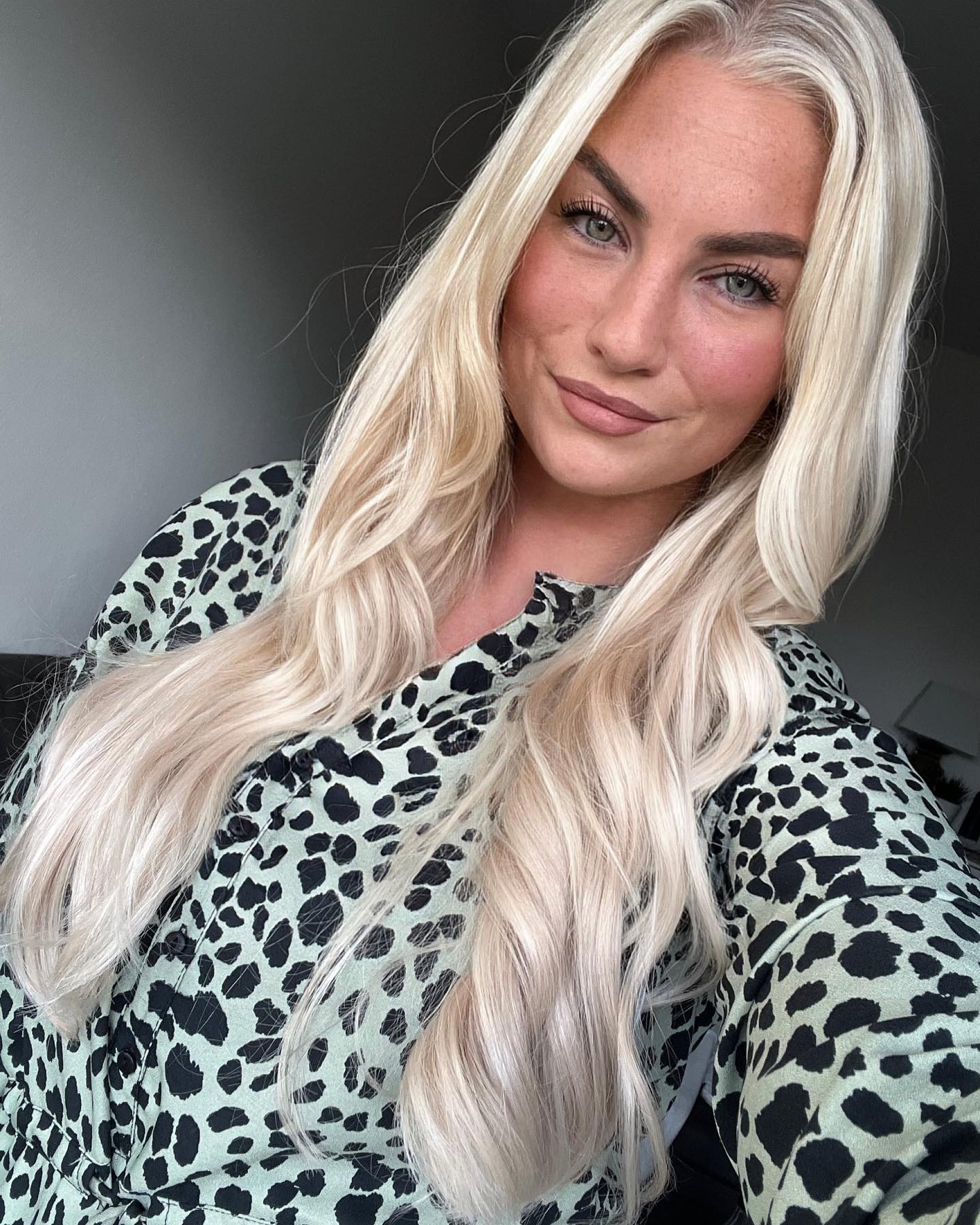 Icy Blonde with a Leopard Print Accent