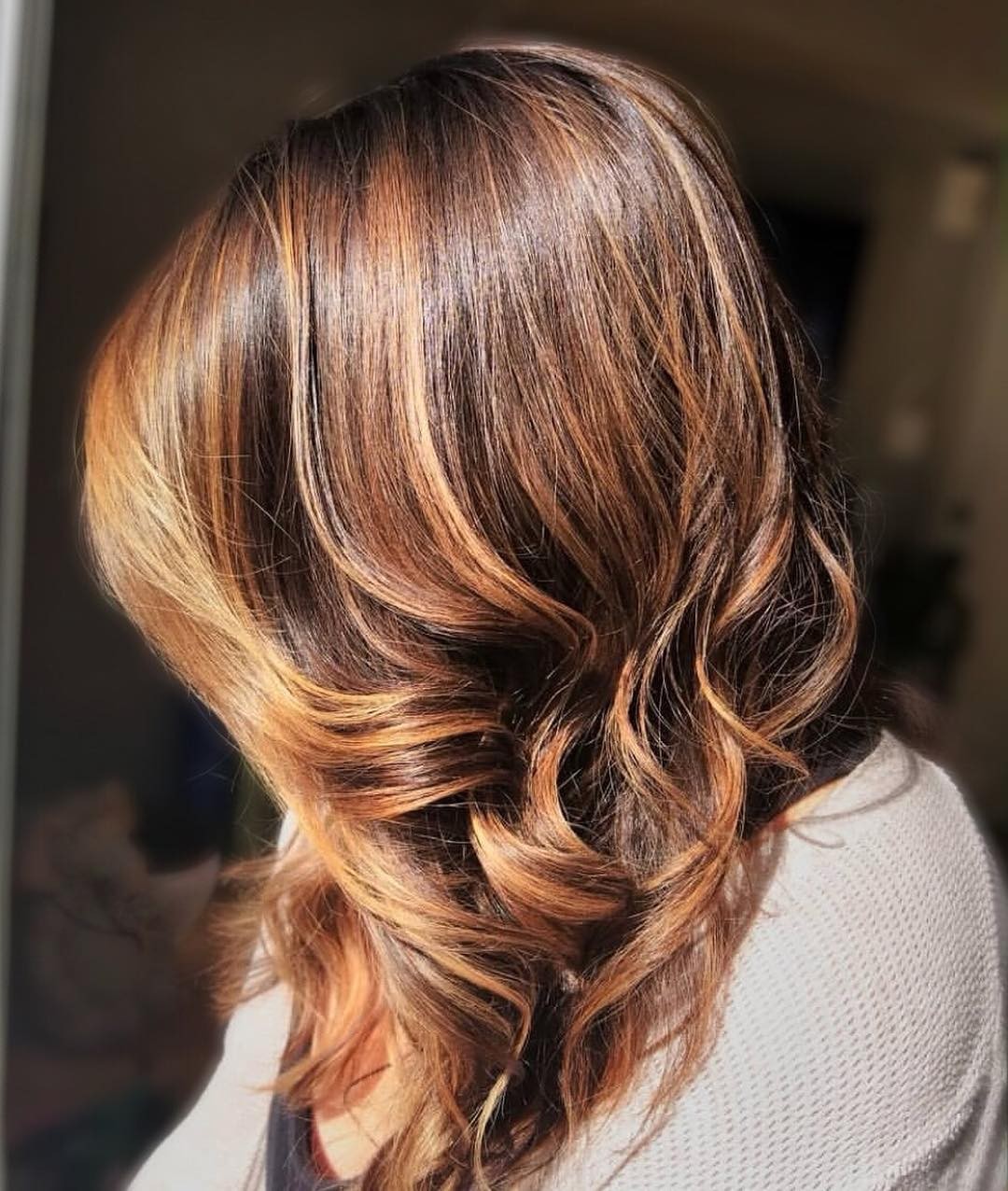 Sun-Kissed Brunette Highlights