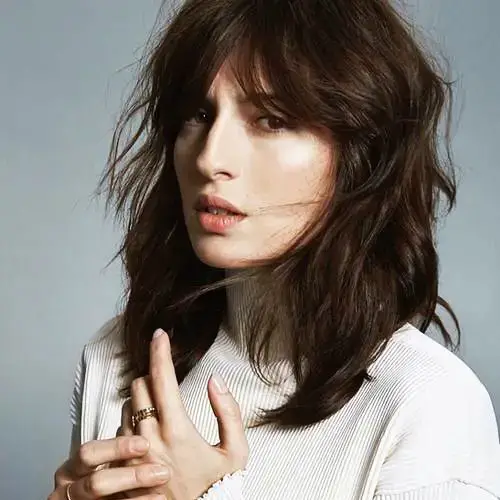 Layered Brunette with Soft Fringe