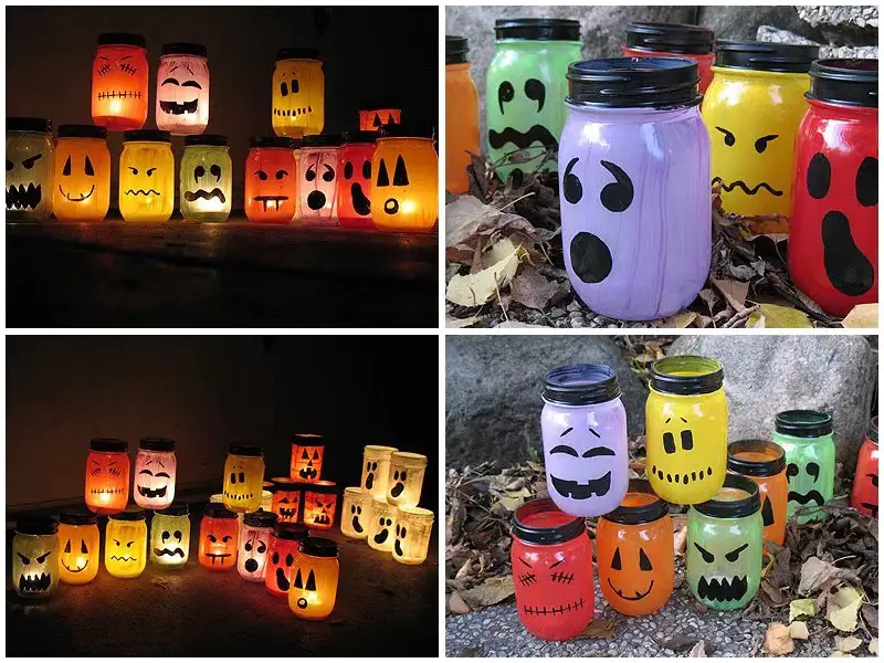 Ghoulish Glowing Glass Luminaries