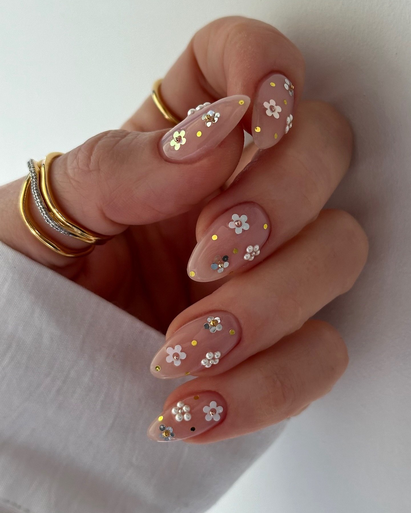 Floral Accents with Glitter