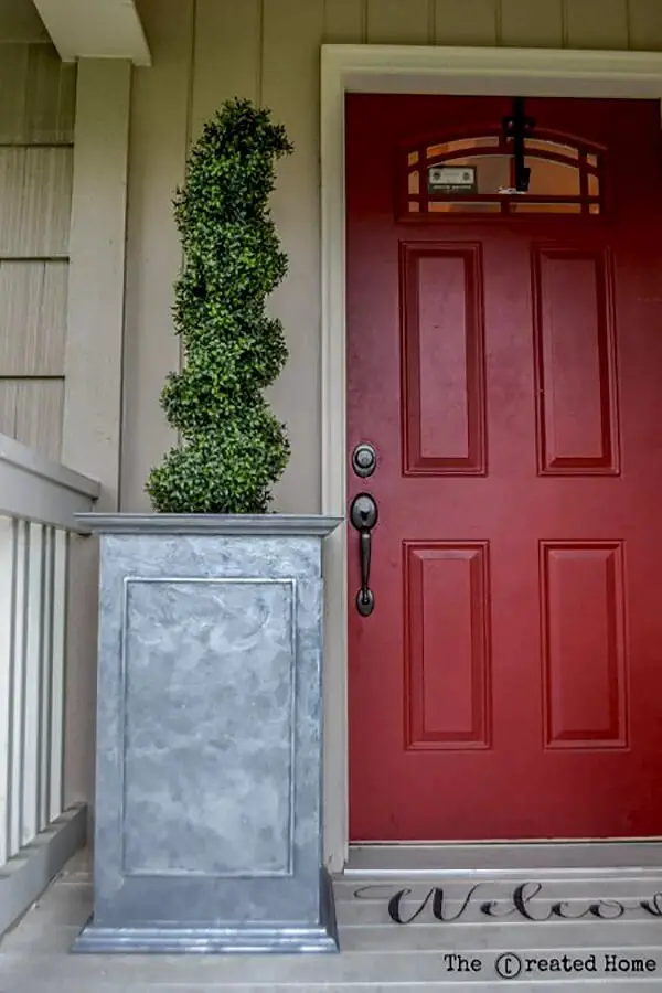 Stately Plywood Planter with Faux Zinc Finish