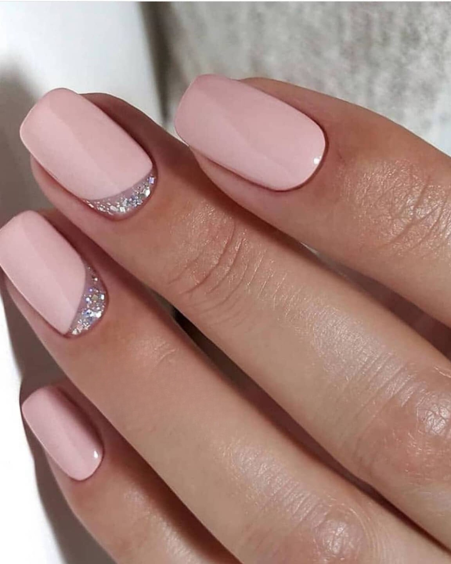 Elegant Pink with Glitter Accents