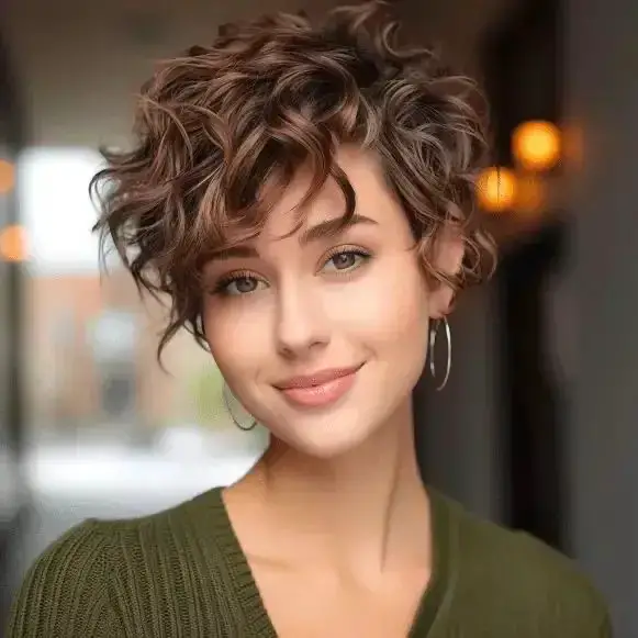 Charming Curly Crop with a Vintage Twist