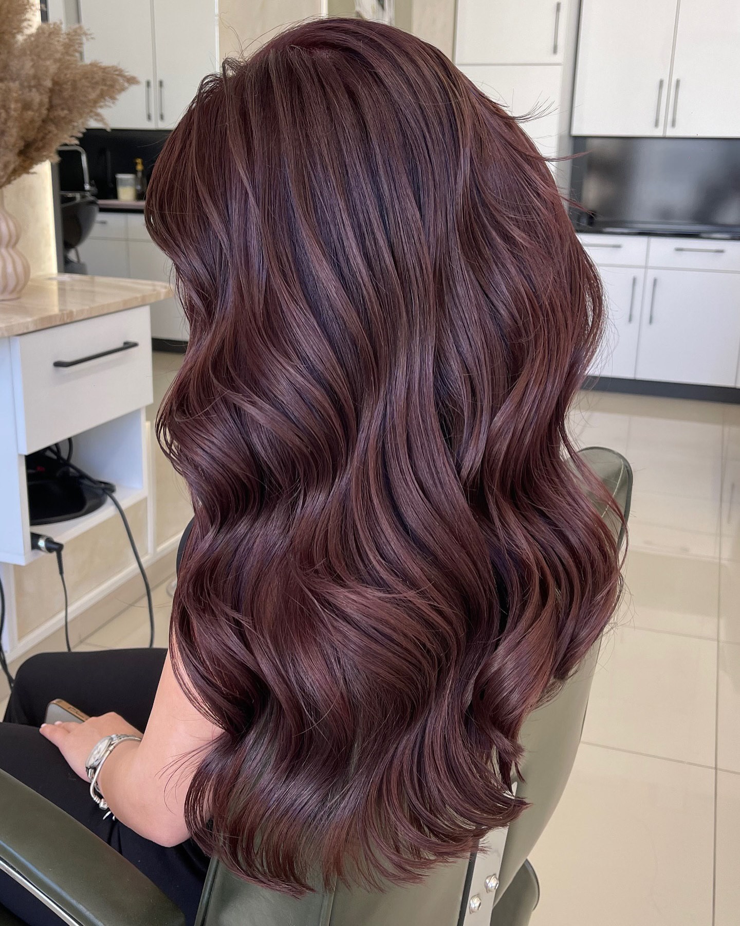 Deep Burgundy Waves