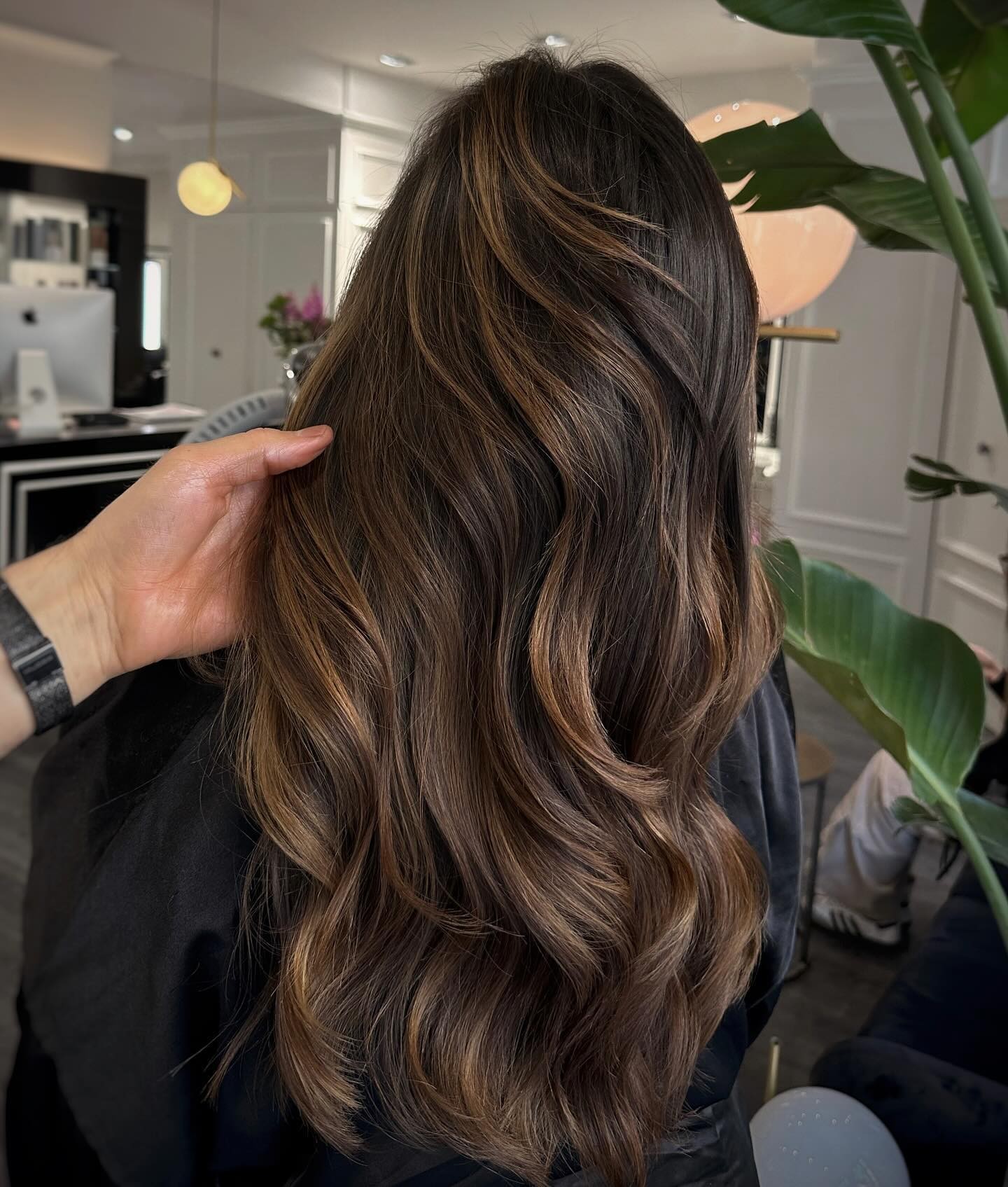 Chocolate Brown with Caramel Highlights