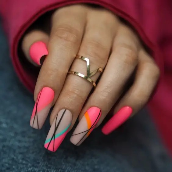 Neon Geometric Accents