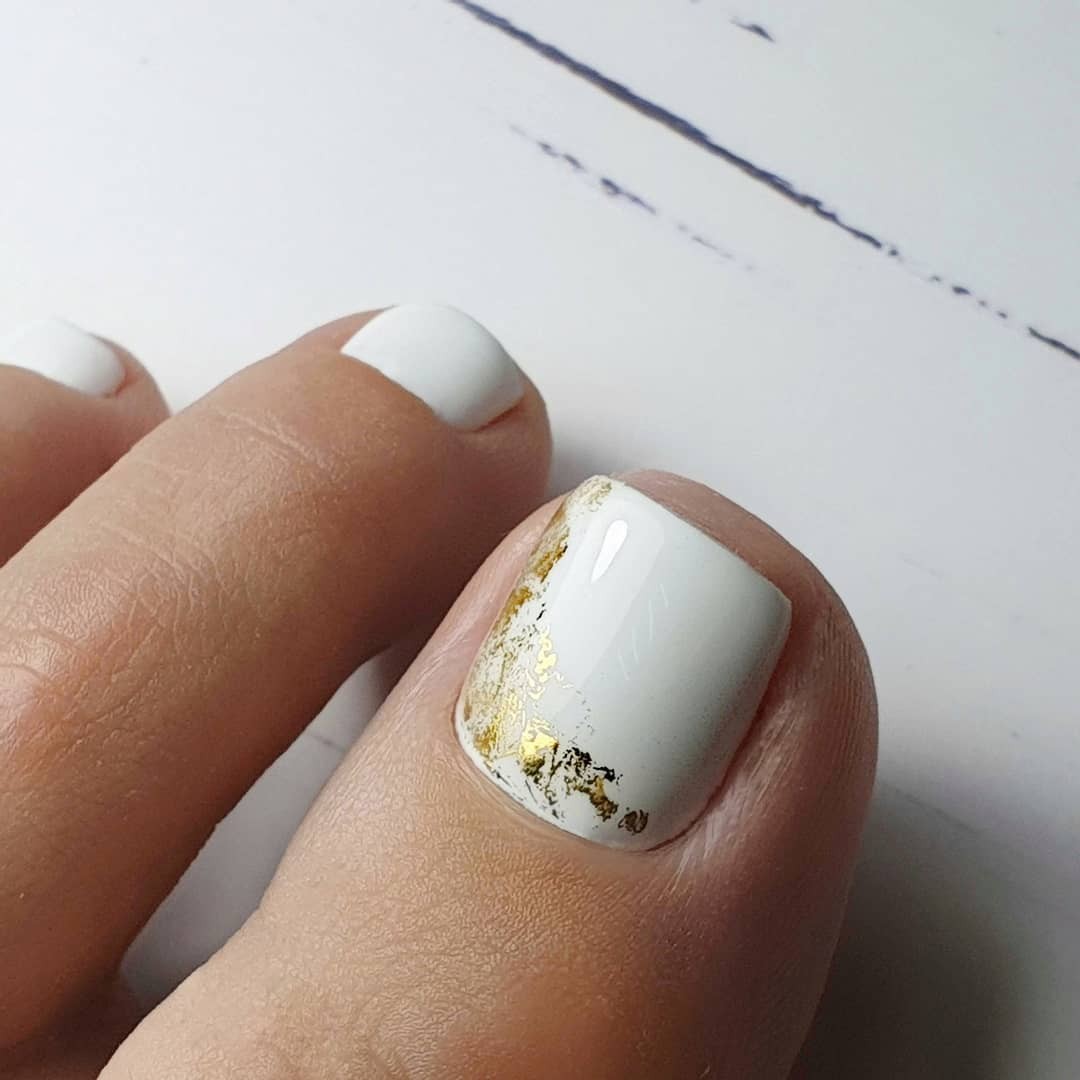 White with Gold Foil