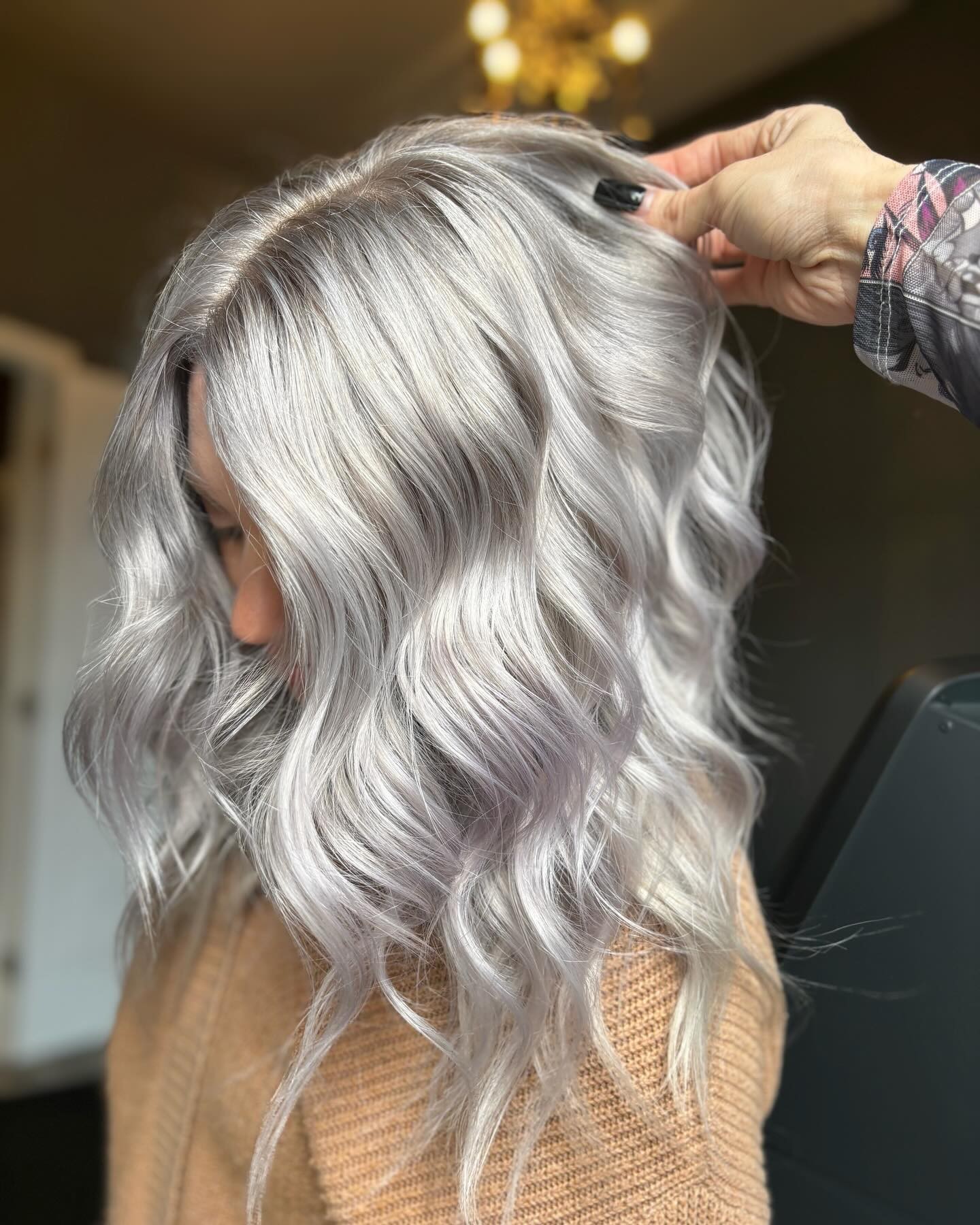 Icy Blonde Ribbons with a Twist