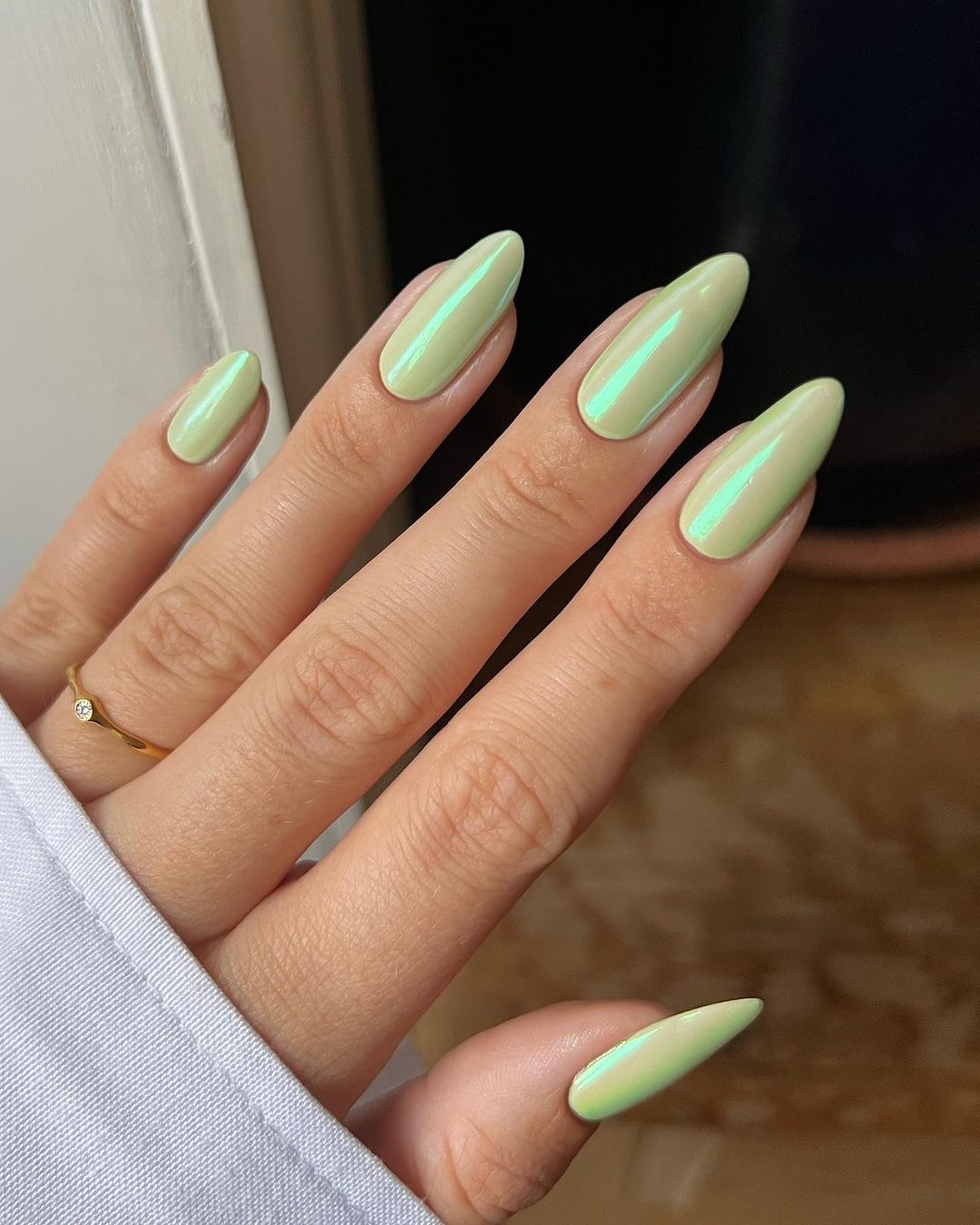 The Fresh Glow: Almond Glow in Spring Green