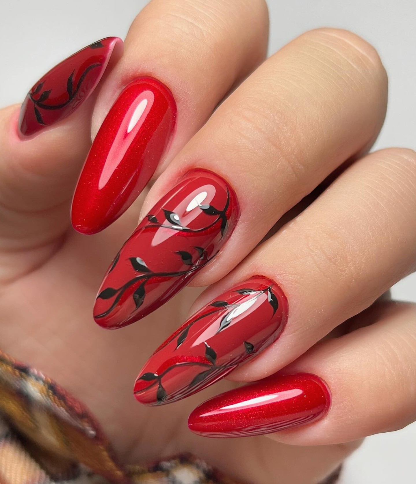 Vibrant Red Florals