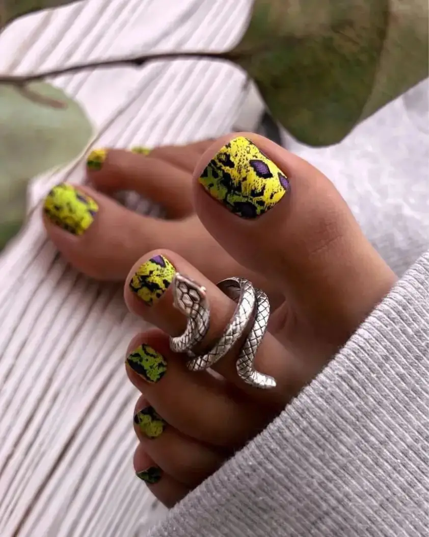 Neon Snake Print