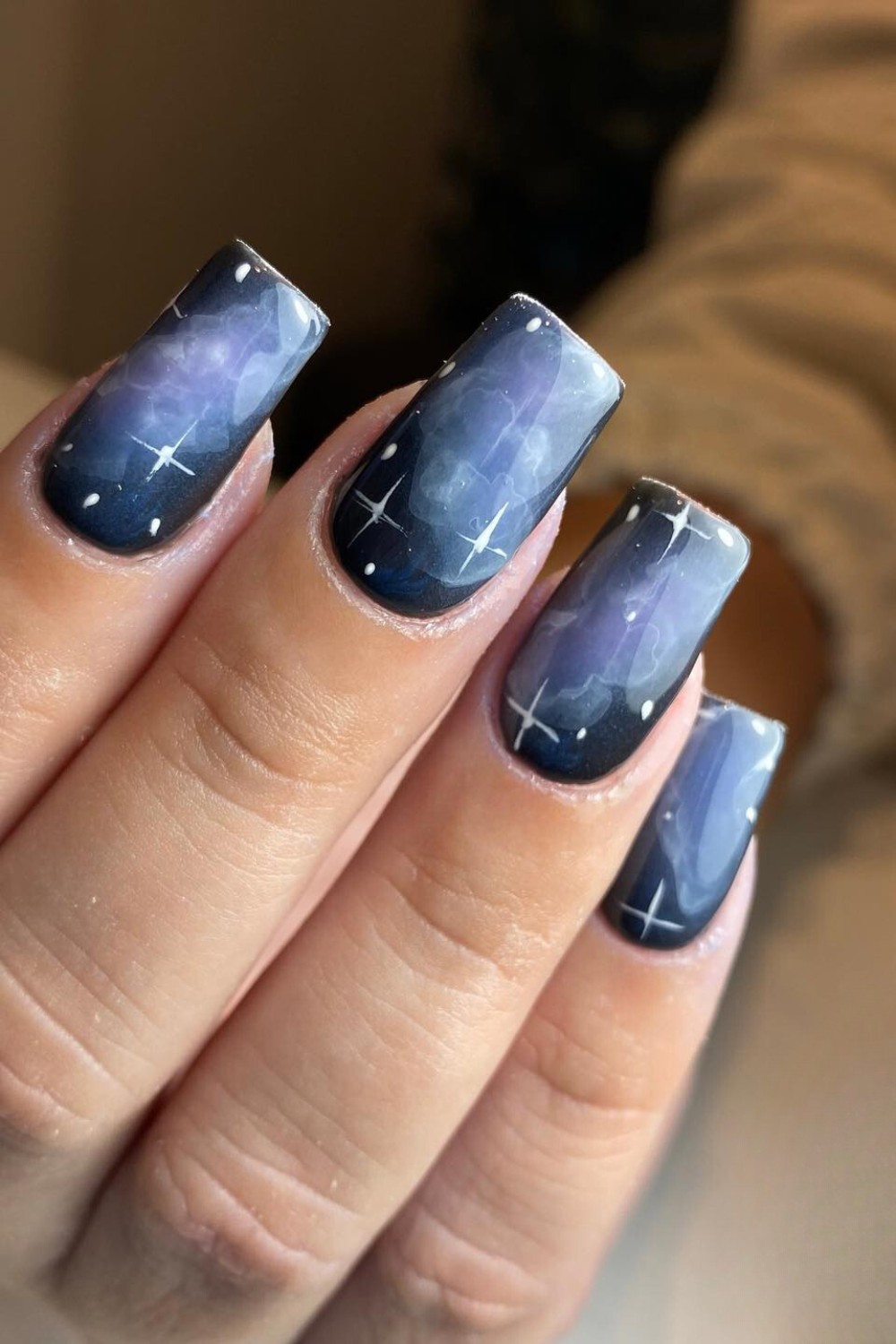 Dark Nebula Nails