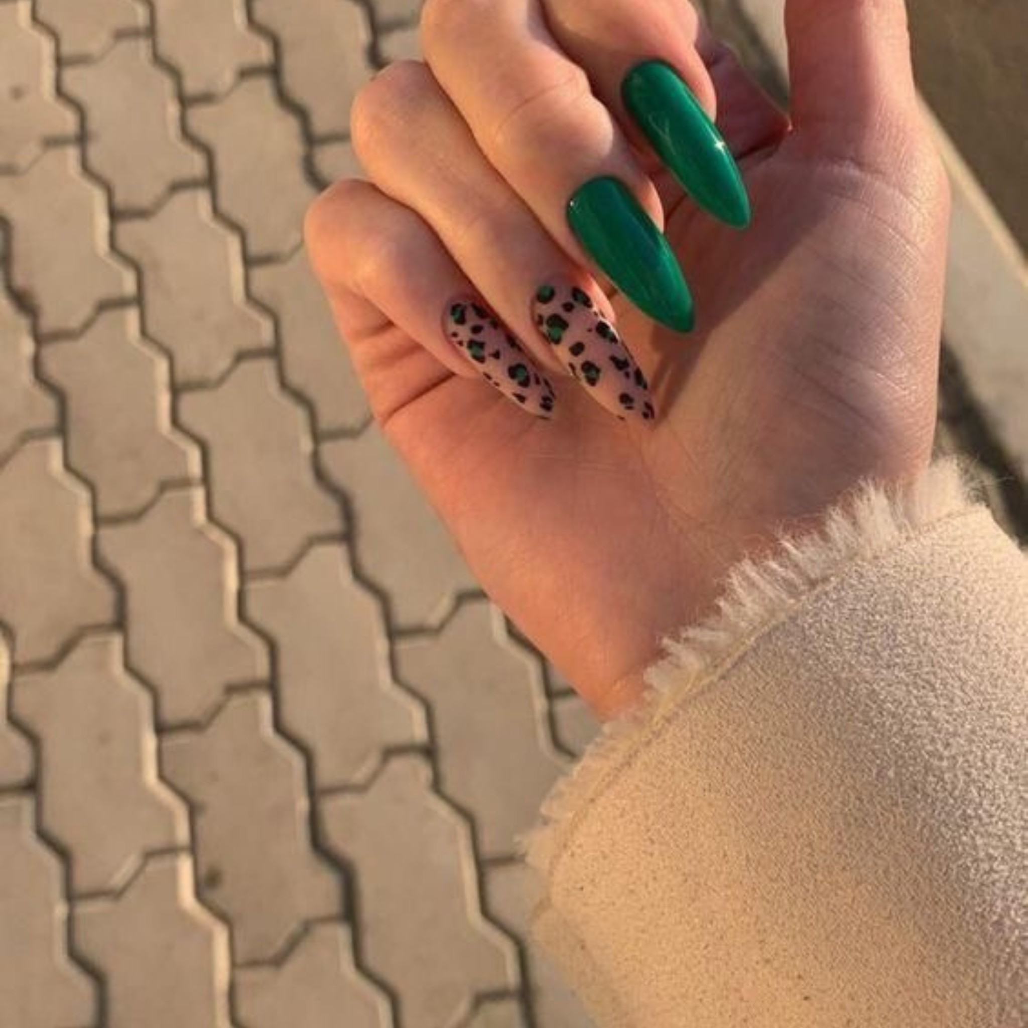 Green and Leopard Print Combo