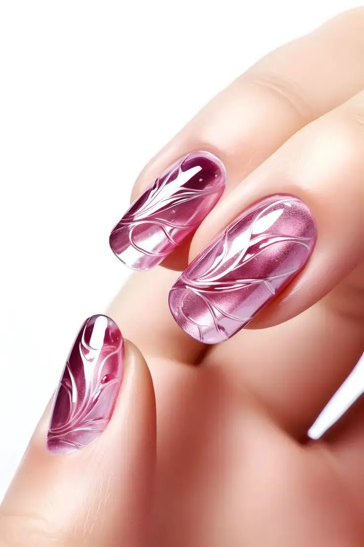 The Artistic Swirl: Pink Chrome with a Twist