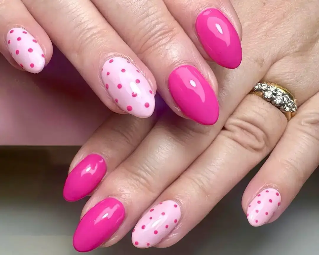 Vibrant Pink Polka Dots