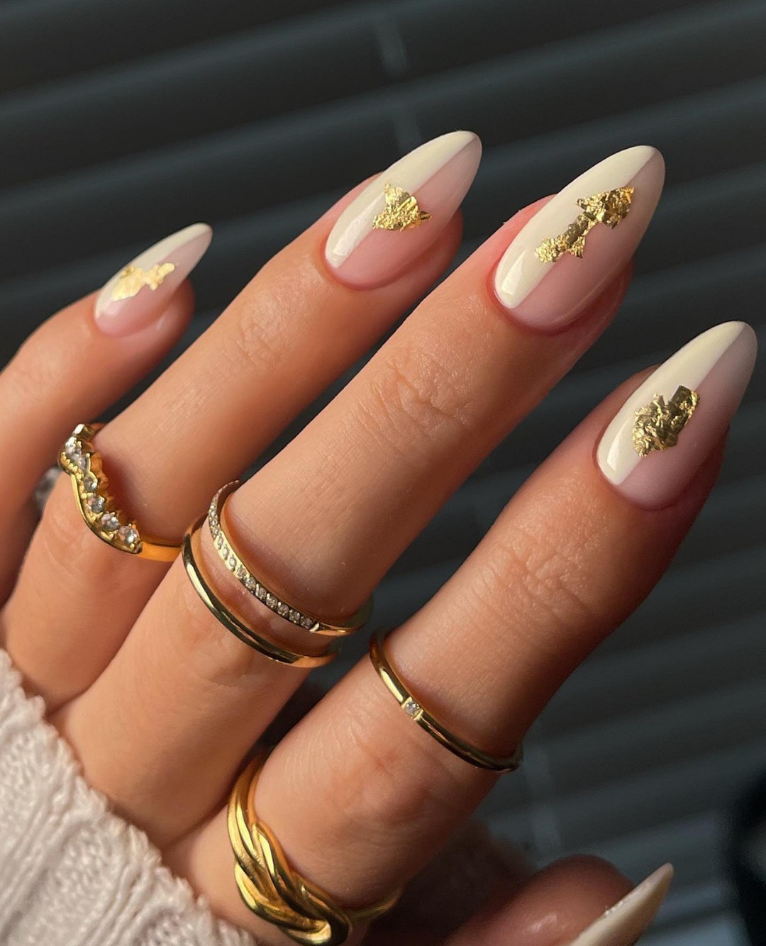 Gilded Elegance on Ombre