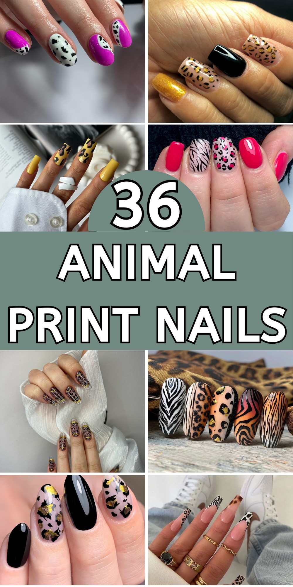 Colorful Leopard and Abstract Nails