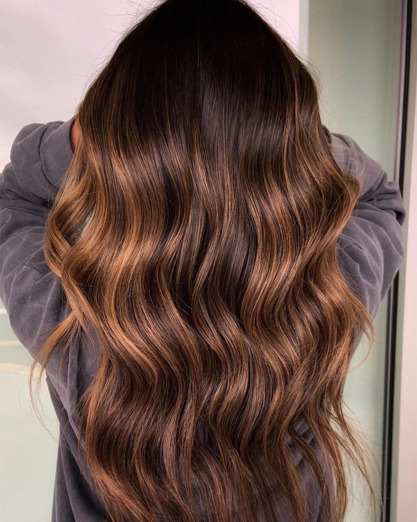 Chocolate Brown with Caramel Highlights