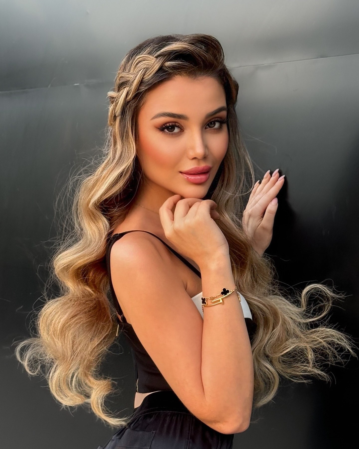 Crown Braid with Loose Waves