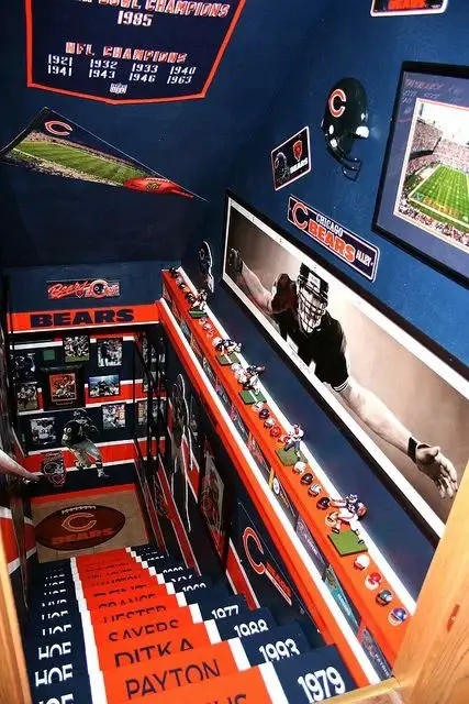 Stairway Dedicated to the Chicago Bears