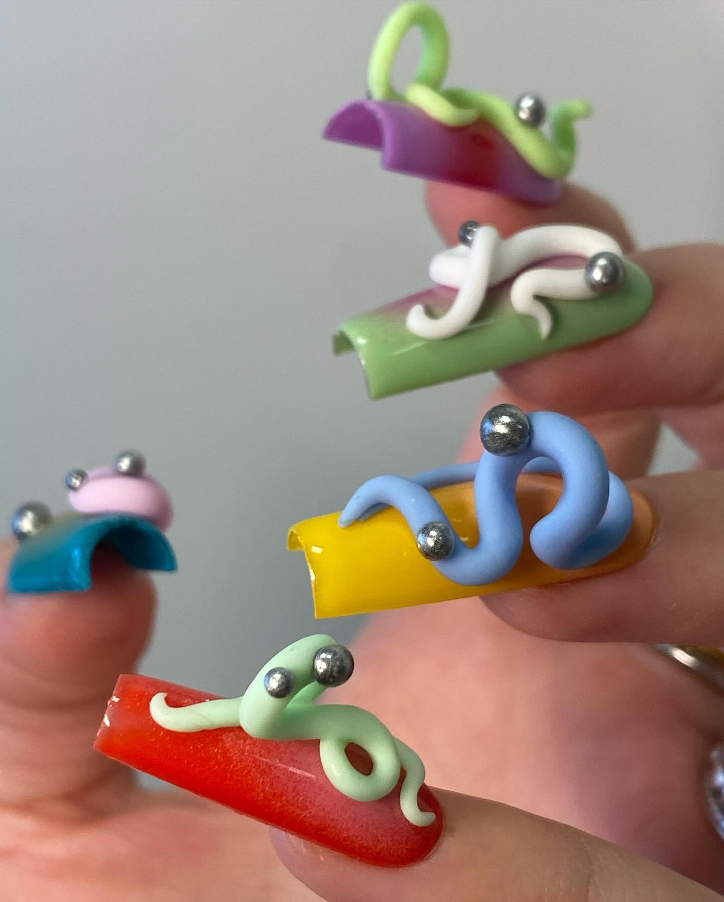 Playful Squiggle Nails