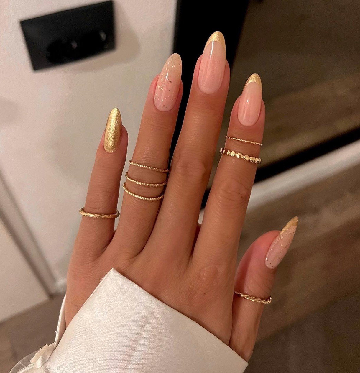 Subtle Sparkle: Soft Pink and Gold