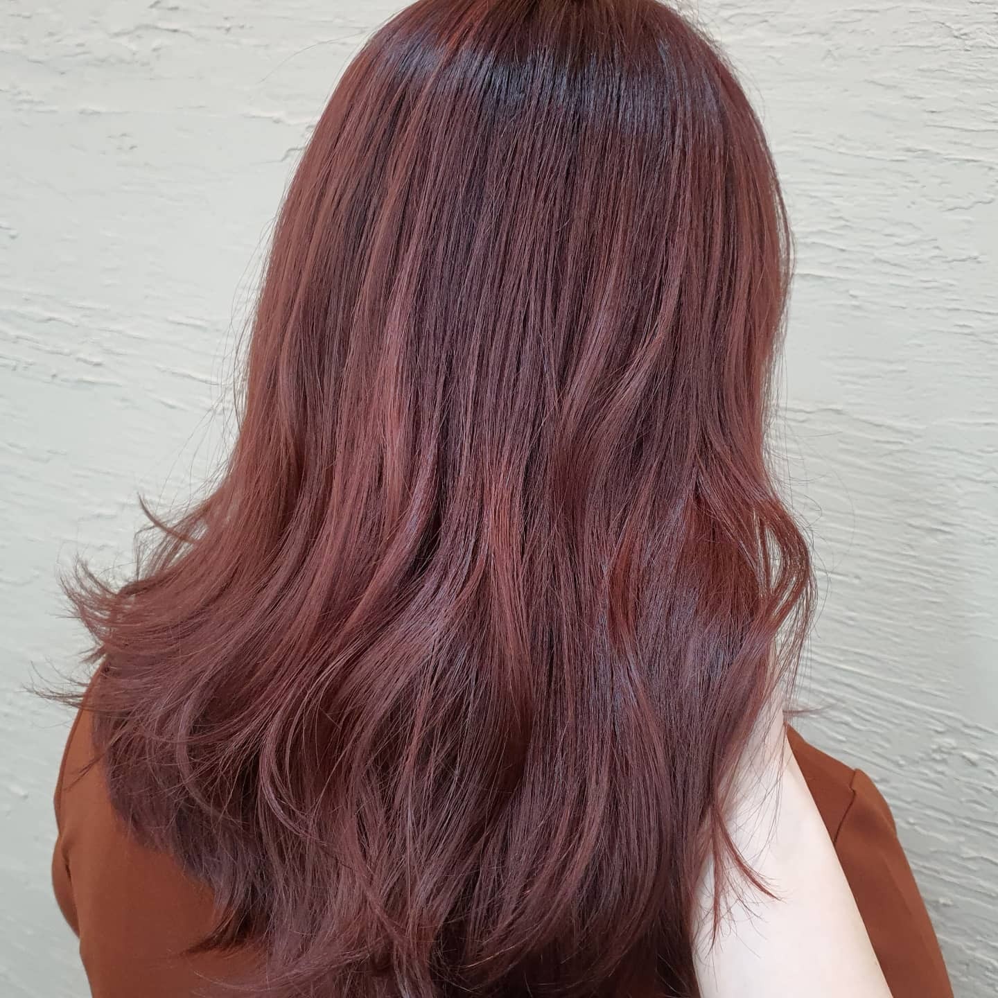 Layered Burgundy Waves