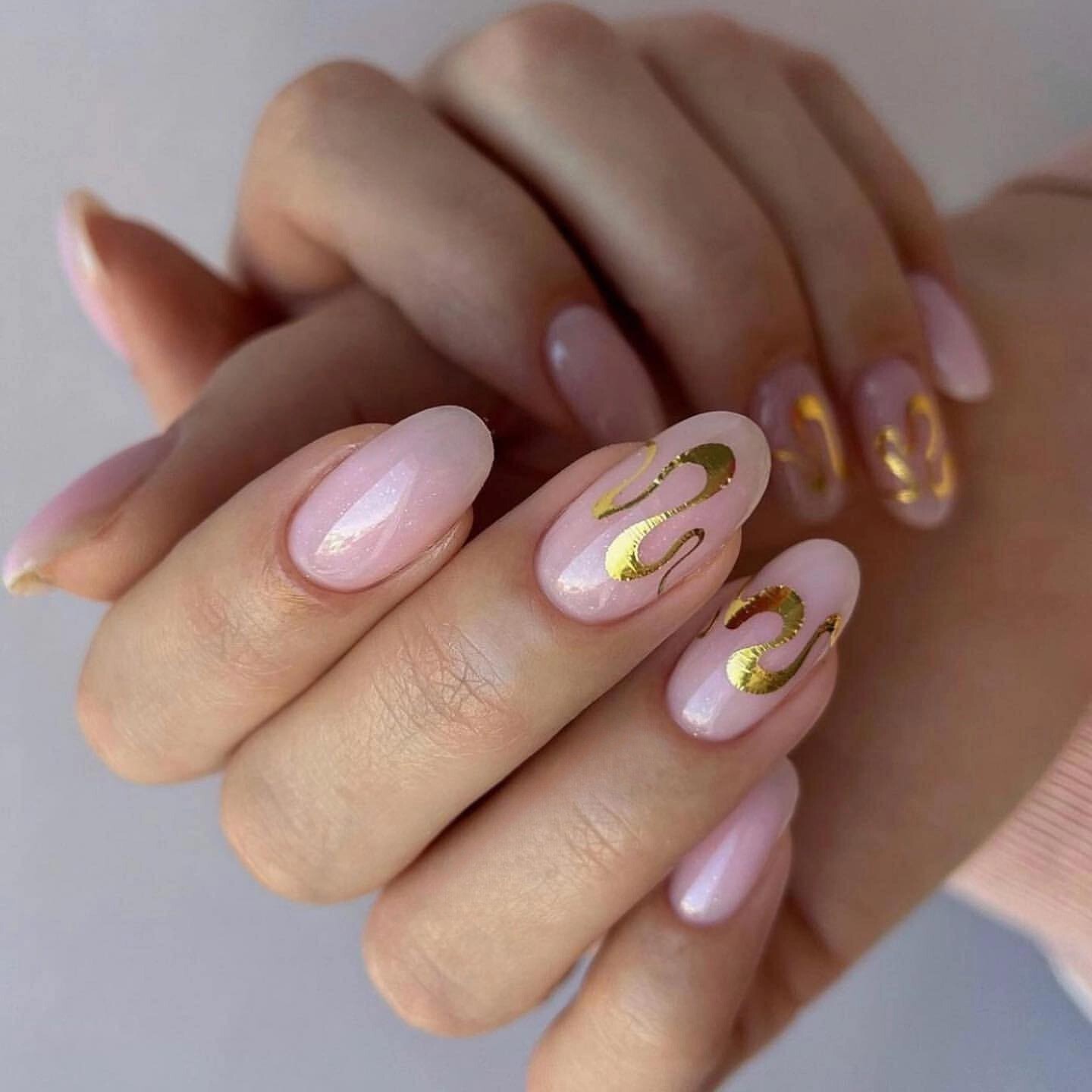 Subtle Glamour with Golden Swirls