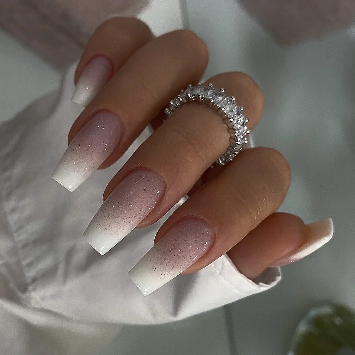 Elegant Long Ombre Nails