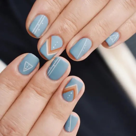 Cool Blue Geometric Design